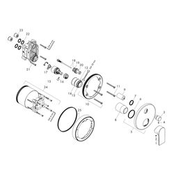 hansgrohe Rebris E Einhebel-Wannenmischer Unterputz 27,6l/min für iBox universal, M... HANSGROHE-72468670 4059625402016 (Abb. 1)