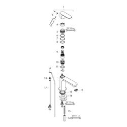 hansgrohe Rebris S Einhebel-Waschtischmischer 110mm 5l/min Chrom mit Zugstangen-Gar... HANSGROHE-72517000 4059625402290 (Abb. 1)