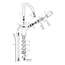 hansgrohe Rebris S Einhebel-Waschtischmischer 210mm 5l/min Mattschwarz mit Schwenka... HANSGROHE-72536670 4059625401682 (Abb. 1)