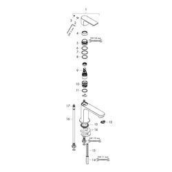 hansgrohe Rebris E Einhebel-Waschtischmischer 80mm 5l/min CoolStart, Mattschwarz oh... HANSGROHE-72554670 4059625412510 (Abb. 1)
