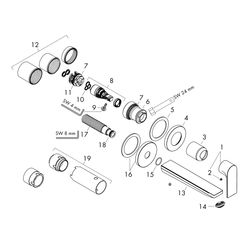 hansgrohe Rebris E Einhebel-Waschtischmischer Unterputz 5l/min Chrom für Wandmontag... HANSGROHE-72568000 4059625412442 (Abb. 1)