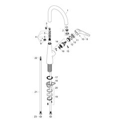 hansgrohe Talis M51, Einhebel-Küchenmischer 260mm 10l/min 1jet, Chrom... HANSGROHE-72810000 4011097772455 (Abb. 1)