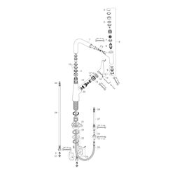 hansgrohe Talis Select M51, Einhebel-Küchenmischer 220mm 8l/min Chrom, Ausziehausla... HANSGROHE-72822000 4011097823584 (Abb. 1)