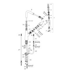 hansgrohe Talis Select M51, Einhebel-Küchenmischer 300mm 8l/min Chrom, Ausziehbraus... HANSGROHE-72823000 4059625255667 (Abb. 1)