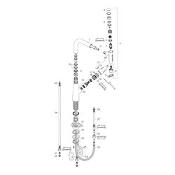 Hansgrohe Talis Select M51mm, Einhebel-Küchenmischer 220mm, 7l/min, Ausziehbrause, ... HANSGROHE-72824800 4059625255636 (Abb. 1)