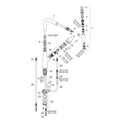 hansgrohe Talis Select M51, Einhebel-Küchenmischer 300mm 4,4l/min EcoSmart, Chrom, ... HANSGROHE-72826000 4059625198209 (Abb. 1)