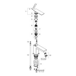 Hansgrohe Tecturis E Einhebel-Waschtischmischer 110mm, 4l/min, CoolStart EcoSmartPl... HANSGROHE-73012140 4059625473412 (Abb. 1)