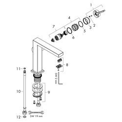 Hansgrohe Tecturis E Einhebel-Waschtischmischer 110mm, 5l/min, Fine CoolStart, Push... HANSGROHE-73024670 4059625526583 (Abb. 1)