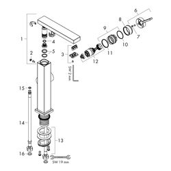 Hansgrohe Tecturis E Einhebel-Waschtischmischer 210mm 4l/min Fine CoolStart EcoSmar... HANSGROHE-73060700 4059625474099 (Abb. 1)