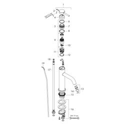 Hansgrohe Tecturis S Einhebel-Waschtischmischer 110mm, 4l/min, EcoSmartPlus, Zugsta... HANSGROHE-73310140 4059625474334 (Abb. 1)