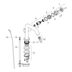 Hansgrohe Tecturis S Einhebel-Waschtischmischer 110mm, 4l/min, Fine CoolStart EcoSm... HANSGROHE-73323000 4059625470923 (Abb. 1)