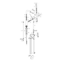 hansgrohe Metris Select M71 Einhebel-Küchenmischer 240mm 7l/min Chrom, 2jet Auszieh... HANSGROHE-73817000 4059625176184 (Abb. 1)