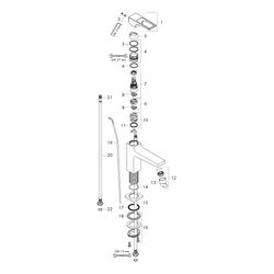 hansgrohe Metropol Einhebel-Waschtischmischer 110mm 5l/min Chrom Ausladung 135mm, B... HANSGROHE-74506000 4011097813141 (Abb. 1)