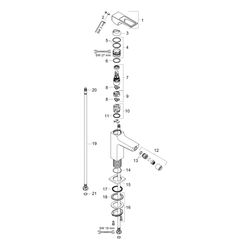 hansgrohe Metropol Einhebel-Bidetmischer 7,5l/min mit Bügelgriff, Push-Open Garnitu... HANSGROHE-74520000 4011097812960 (Abb. 1)