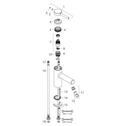 Hansgrohe Zesis S Einhebel-Waschtischmischer 70mm, DN 15, CoolStart, mit Push-Open ... HANSGROHE-74715000 4059625564035 (Abb. 1)
