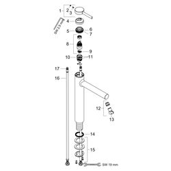 Hansgrohe Zesis S Einhebel-Waschtischmischer 230 CoolStart für Aufsatzwaschtische m... HANSGROHE-74732000 4059625564011 (Abb. 1)