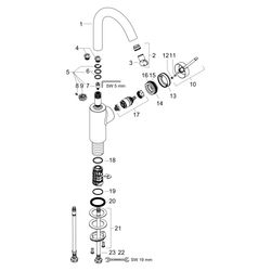 Hansgrohe Zesis S Einhebel-Waschtischmischer 210 CoolStart mit Schwenkauslauf ohne ... HANSGROHE-74741000 4059625563021 (Abb. 1)
