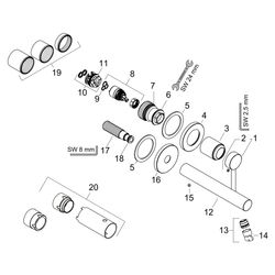 Hansgrohe Zesis S Einhebel-Waschtischmischer Unterputz für Wandmontage mit Auslauf ... HANSGROHE-74750000 4059625557723 (Abb. 1)