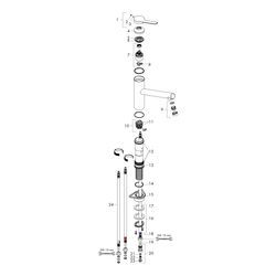 Hansgrohe Zesis M33 Einhebel-Küchenmischer 150mm, 4l/min, Niederdruck, offene Warmw... HANSGROHE-74806000 4059625340202 (Abb. 1)