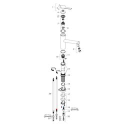 Hansgrohe Zesis M33 Einhebel-Küchenmischer 150mm, 4l/min, Niederdruck, offene Warmw... HANSGROHE-74806800 4059625463451 (Abb. 1)