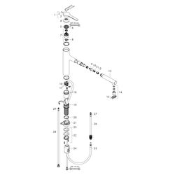 Hansgrohe Zesis M33 Einhebel-Küchenmischer 160mm, 8,2l/min, Metall Ausziehbrause, 2... HANSGROHE-74822800 4059625464700 (Abb. 1)