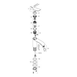 hansgrohe Standventil 80 Vivenis ohne Garnitur, Mattschwarz... HANSGROHE-75013670 4059625335031 (Abb. 1)