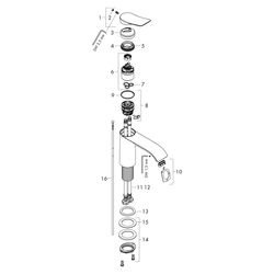 Hansgrohe Vivenis Einhebel-Waschtischmischer 80mm, 5l/min, CoolStart, Zugstangen-Ab... HANSGROHE-75014700 4059625555040 (Abb. 1)