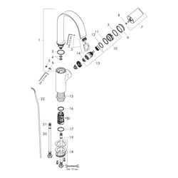 Hansgrohe Vivenis Einhebel-Waschtischmischer 210mm, 5l/min, Schwenkauslauf, Zugstan... HANSGROHE-75030000 4059625334751 (Abb. 1)