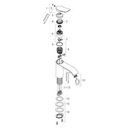 Hansgrohe Vivenis Einhebel-Waschtischmischer 250mm, 5l/min, CoolStart für Aufsatzwa... HANSGROHE-75045700 4059625555347 (Abb. 1)