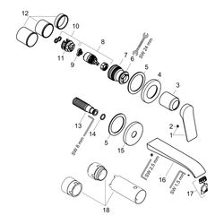 hansgrohe Vivenis Einhebel-Waschtischmischer Unterputz mit Auslauf 192mm 5l/min Chr... HANSGROHE-75050000 4059625337318 (Abb. 1)