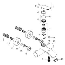 Hansgrohe Vivenis Einhebel-Wannenmischer Original Aufputz, 19,9l/min, Chrom... HANSGROHE-75423000 4059625693193 (Abb. 1)