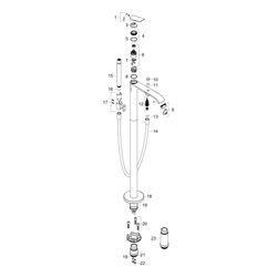 hansgrohe Vivenis Einhebel-Wannenmischer bodenstehend 21,3l/min Mattweiß... HANSGROHE-75445700 4059625336991 (Abb. 1)