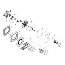 hansgrohe DuoTurn Q Mischer Unterputz für 1 Verbraucher, Mattschwarz mit Thermostat... HANSGROHE-75614670 4059625471272 (Abb. 1)