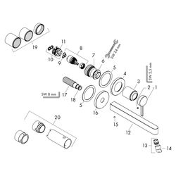Hansgrohe Finoris Einhebel-Waschtischmischer Unterputz, 5l/min, für Wandmontage, Au... HANSGROHE-76050140 4059625751459 (Abb. 1)