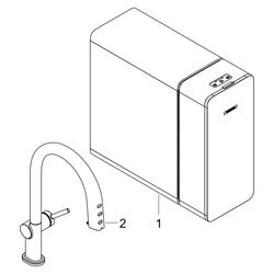 hansgrohe Aqittura SodaSystem M91 Einhebel-Küchenmischer 210mm 6,2l/min Mattschwarz... HANSGROHE-76839670 4059625477472 (Abb. 1)