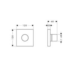 Hansgrohe AXOR ShowerSolutions Ab- und Umstellventil Trio/ Quattro 120x120mm, Unter... HANSGROHE-10932140 4011097864945 (Abb. 1)