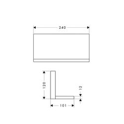 Hansgrohe AXOR ShowerSolutions Ablage 240x120mm, Brushed Bronze... HANSGROHE-40873140 4011097927862 (Abb. 1)