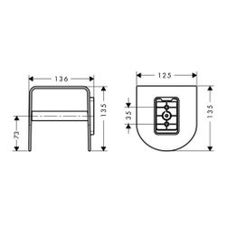 Hansgrohe AXOR Universal Softsquare Toilettenpapierhalter, Ablage, 135x136mm, Messi... HANSGROHE-42436800 4011097942827 (Abb. 1)
