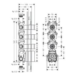 Hansgrohe AXOR ShowerSolutions Grundkörper für Thermostatmodul 360x120mm Unterputz,... HANSGROHE-10750180 4011097594286 (Abb. 1)