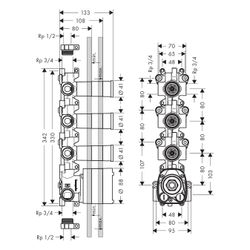 Hansgrohe AXOR ShowerSolutions Grundkörper für Thermostatmodul 360x120mm Unterputz,... HANSGROHE-10750180 4011097594286 (Abb. 1)
