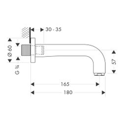 Hansgrohe AXOR Citterio Wanneneinlauf, 21l/min, Chrom... HANSGROHE-39410000 4011097400761 (Abb. 1)