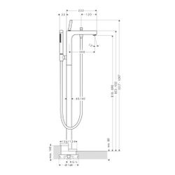 Hansgrohe AXOR Citterio Einhebel-Wannenmischer, 22l/min, bodenstehend, Pin-Griff, B... HANSGROHE-39451340 4011097919195 (Abb. 1)