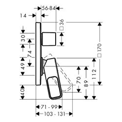 Hansgrohe AXOR Urquiola Einhebel-Wannenmischer, 22l/min, Unterputz, 2 Verbraucher, ... HANSGROHE-11425800 4011097868554 (Abb. 1)