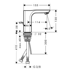Hansgrohe AXOR Urquiola Einhebel-Waschtischmischer 110mm, 5l/min, für HWB, Zugstang... HANSGROHE-11025140 4011097866697 (Abb. 1)