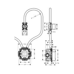 Hansgrohe AXOR Grundkörper für Elektronik-Waschtischmischer Unterputz für Wandmonta... HANSGROHE-16180180 4011097678894 (Abb. 1)
