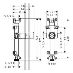 Hansgrohe AXOR ShowerSolutions Grundkörper für Schwalleinlauf 240x120mm Unterputz, ... HANSGROHE-10941180 4011097678535 (Abb. 1)