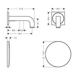 Hansgrohe AXOR Citterio Elektronik-Waschtischmischer Unterputz, 5l/min, für Wandmon... HANSGROHE-39117250 4011097915494 (Abb. 1)