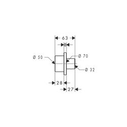 Hansgrohe AXOR Urquiola Verlängerung Set 28mm für Einhebel-Waschtischmischer für Wa... HANSGROHE-11980000 4011097667607 (Abb. 1)