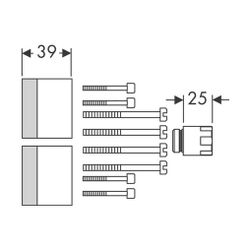 Hansgrohe AXOR Verlängerung 25mm für Grundkörper für Elektronik-Waschtischmischer W... HANSGROHE-13594000 4011097702100 (Abb. 1)