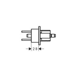 Hansgrohe AXOR Starck Organic Verlängerung Set 28mm für Waschtischmischer für Wandm... HANSGROHE-12918000 4011097703930 (Abb. 1)